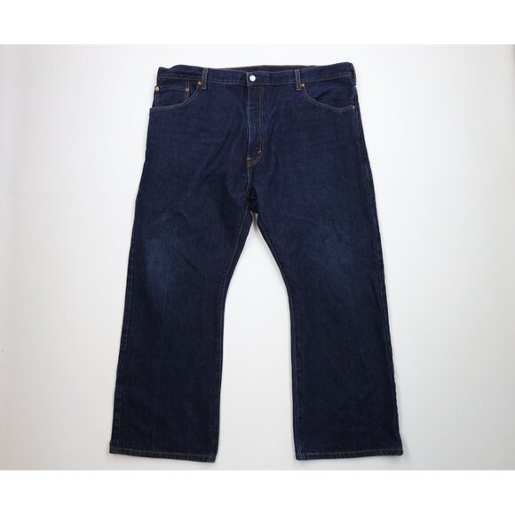 Vintage Y2K Levis 517 Mens 44x30 Faded Western Bootcut Wide Leg Denim Jeans Blue - Picture 1 of 15
